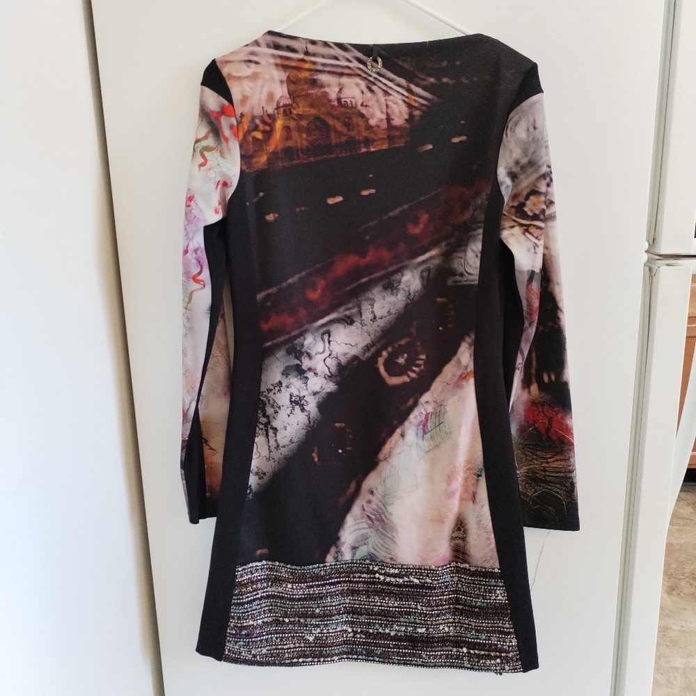 Save the Queen Abstract Multicolor Long Sleeve Dress - Picture 7 of 12
